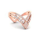 Load image into Gallery viewer, Double Row Crown Chevron Diamond Vanki Ring