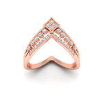 Load image into Gallery viewer, Double Row Crown Chevron Diamond Vanki Ring