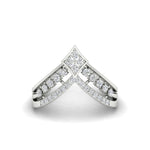 Load image into Gallery viewer, Double Row Crown Chevron Diamond Vanki Ring