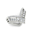 Load image into Gallery viewer, Double Row Crown Chevron Diamond Vanki Ring