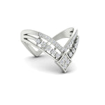 Load image into Gallery viewer, Double Row Crown Chevron Diamond Vanki Ring