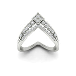 Load image into Gallery viewer, Double Row Crown Chevron Diamond Vanki Ring