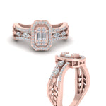 Load image into Gallery viewer, Emerald Cut Cluster Diamond Ring
