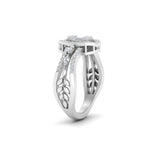Load image into Gallery viewer, Emerald Cut Cluster Diamond Ring
