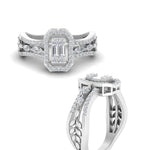 Load image into Gallery viewer, Emerald Cut Cluster Diamond Ring