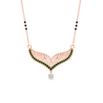 Load image into Gallery viewer, emerald-filigree-tanmaniya-3-black-beads-mangalsutra-in-rose-gold-mgs9027gemgrangle1-nl-rg.jpg?v=1781780099
