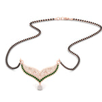 Load image into Gallery viewer, emerald-filigree-tanmaniya-mangalsutra-in-rose-gold-mgs9027gemgrsleep-nl-rg.jpg?v=1781779981