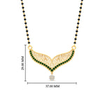 Load image into Gallery viewer, emerald-filigree-tanmaniya-mangalsutra-in-yellow-gold-mgs9027gemgrangle1-nl-yg-hw.jpg?v=1781779980