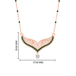Load image into Gallery viewer, emerald-filigree-tanmaniya-spaced-out-mangalsutra-in-rose-gold-mgs9027gemgrangle1-nl-rg-hw.jpg?v=1781779946