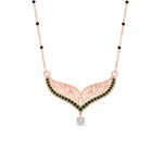 Load image into Gallery viewer, emerald-filigree-tanmaniya-spaced-out-mangalsutra-in-rose-gold-mgs9027gemgrangle1-nl-rg.jpg?v=1781779945