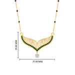 Load image into Gallery viewer, emerald-filigree-tanmaniya-spaced-out-mangalsutra-in-yellow-gold-mgs9027gemgrangle1-nl-yg-hw.jpg?v=1781779946