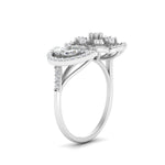 Load image into Gallery viewer, Flower And Leaf Wide Diamond Ring
