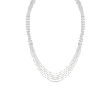 Load image into Gallery viewer, Five Layer Floral Pear And Princess Diamond Neckalce
