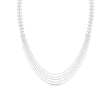 Load image into Gallery viewer, Five Layer Floral Pear And Princess Diamond Neckalce