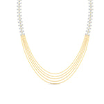 Load image into Gallery viewer, Five Layer Floral Pear And Princess Diamond Neckalce