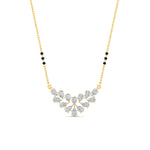 Load image into Gallery viewer, floral-cluster-pear-diamond-3-beads-mangalsutra-pendant-in-yellow-gold-mgs10826angle1-nl-yg.jpg?v=1790249562