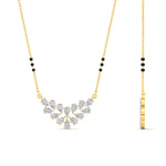 Load image into Gallery viewer, floral-cluster-pear-diamond-3-beads-mangalsutra-pendant-in-yellow-gold-mgs10826angle2-nl-yg.jpg?v=1790249562