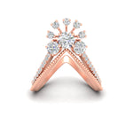Load image into Gallery viewer, Floral Cluster Round Cut Diamond Vanki Ring