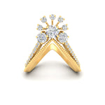 Load image into Gallery viewer, Floral Cluster Round Cut Diamond Vanki Ring