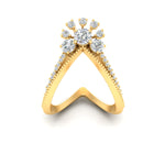 Load image into Gallery viewer, Floral Cluster Round Cut Diamond Vanki Ring