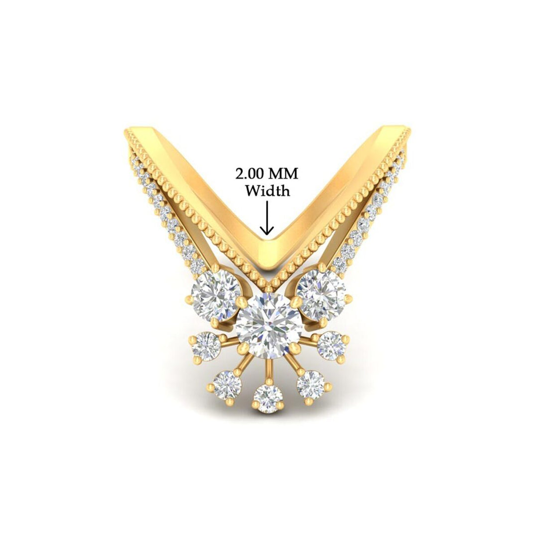 Floral Cluster Round Cut Diamond Vanki Ring