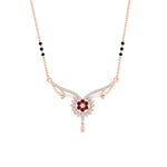 Load image into Gallery viewer, floral-cluster-ruby-3-beads-mangalsutra-necklace-in-rose-gold-mgs9105grudrangle1-nl-rg.jpg?v=1788930538