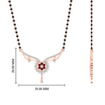 Load image into Gallery viewer, floral-cluster-ruby-mangalsutra-necklace-in-rose-gold-mgs9105grudrangle2-nl-rg-hw.jpg?v=1788930502