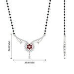 Load image into Gallery viewer, floral-cluster-ruby-mangalsutra-necklace-in-white-gold-mgs9105grudrangle2-nl-wg-hw.jpg?v=1788930502