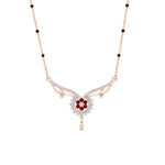 Load image into Gallery viewer, floral-cluster-ruby-spaced-out-mangalsutra-necklace-in-rose-gold-mgs9105grudrangle1-nl-rg.jpg?v=1788930467