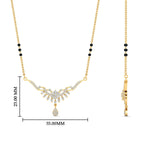 Load image into Gallery viewer, floral-drop-3-black-bead-diamond-mangalsutra-necklace-in-yellow-gold-mgs9082angle2-nl-yg-hw.jpg?v=1785409570