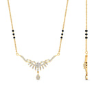 Load image into Gallery viewer, floral-drop-3-black-bead-diamond-mangalsutra-necklace-in-yellow-gold-mgs9082angle2-nl-yg.jpg?v=1785409570
