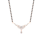 Load image into Gallery viewer, floral-drop-black-bead-diamond-mangalsutra-necklace-in-rose-gold-mgs9082angle1-nl-rg.jpg?v=1785409386