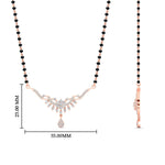 Load image into Gallery viewer, floral-drop-black-bead-diamond-mangalsutra-necklace-in-rose-gold-mgs9082angle2-nl-rg-hw.jpg?v=1785409386