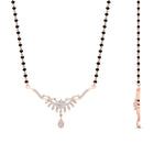Load image into Gallery viewer, floral-drop-black-bead-diamond-mangalsutra-necklace-in-rose-gold-mgs9082angle2-nl-rg.jpg?v=1785409386