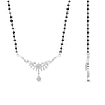 Load image into Gallery viewer, floral-drop-black-bead-diamond-mangalsutra-necklace-in-white-gold-mgs9082angle2-nl-wg.jpg?v=1785409386