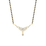 Load image into Gallery viewer, floral-drop-black-bead-diamond-mangalsutra-necklace-in-yellow-gold-mgs9082angle1-nl-yg.jpg?v=1785409386
