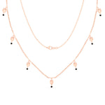 Load image into Gallery viewer, Floral Drop Black Bead Mangalsutra