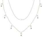 Load image into Gallery viewer, Floral Drop Black Bead Mangalsutra