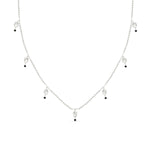 Load image into Gallery viewer, Floral Drop Black Bead Mangalsutra