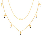 Load image into Gallery viewer, Floral Drop Black Bead Mangalsutra