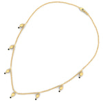 Load image into Gallery viewer, Floral Drop Black Bead Mangalsutra