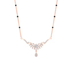 Load image into Gallery viewer, floral-drop-spaced-out-black-bead-diamond-mangalsutra-necklace-in-rose-gold-mgs9082angle1-nl-rg.jpg?v=1785409827