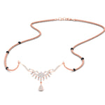 Load image into Gallery viewer, floral-drop-spaced-out-black-bead-diamond-mangalsutra-necklace-in-rose-gold-mgs9082sleep-nl-rg.jpg?v=1785409827