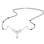 Load image into Gallery viewer, floral-drop-spaced-out-black-bead-diamond-mangalsutra-necklace-in-white-gold-mgs9082sleep-nl-wg.jpg?v=1785409827