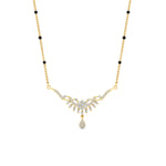 Load image into Gallery viewer, floral-drop-spaced-out-black-bead-diamond-mangalsutra-necklace-in-yellow-gold-mgs9082angle1-nl-yg.jpg?v=1785409827