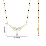 Load image into Gallery viewer, floral-drop-spaced-out-black-bead-diamond-mangalsutra-necklace-in-yellow-gold-mgs9082angle2-nl-yg-hw.jpg?v=1785409827
