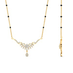 Load image into Gallery viewer, floral-drop-spaced-out-black-bead-diamond-mangalsutra-necklace-in-yellow-gold-mgs9082angle2-nl-yg.jpg?v=1785409827