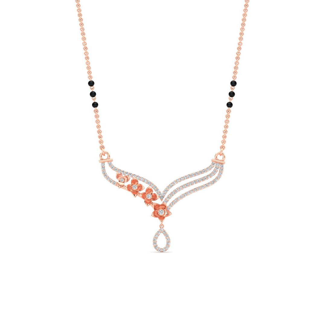 Flower Modern Diamond Mangalsutra