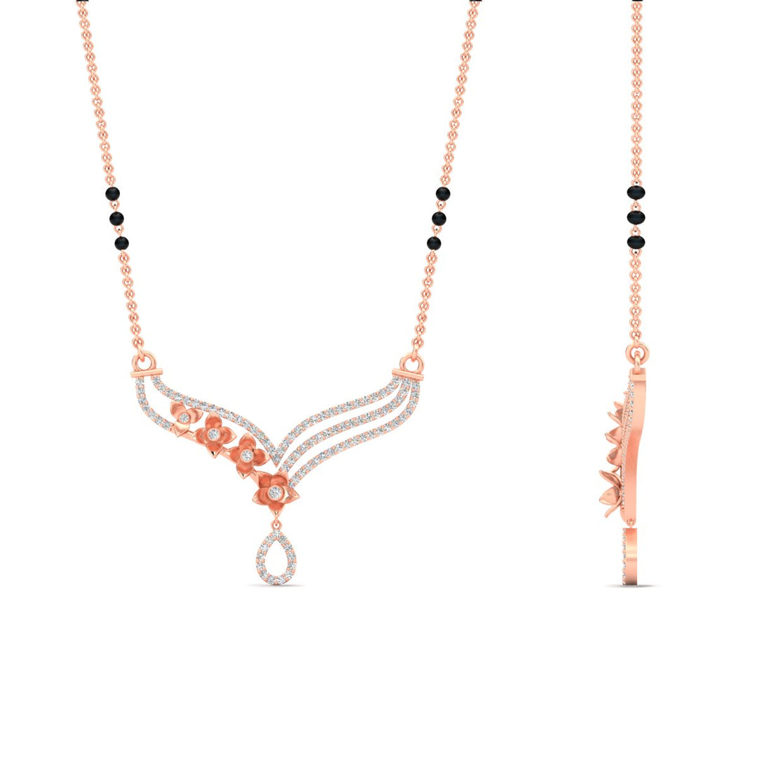 Flower Modern Diamond Mangalsutra