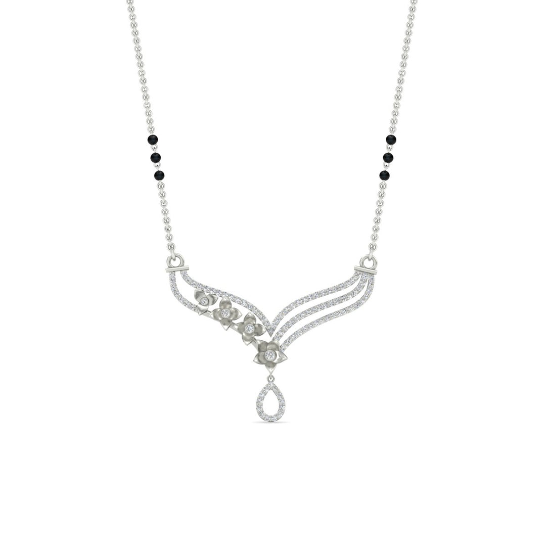 Flower Modern Diamond Mangalsutra